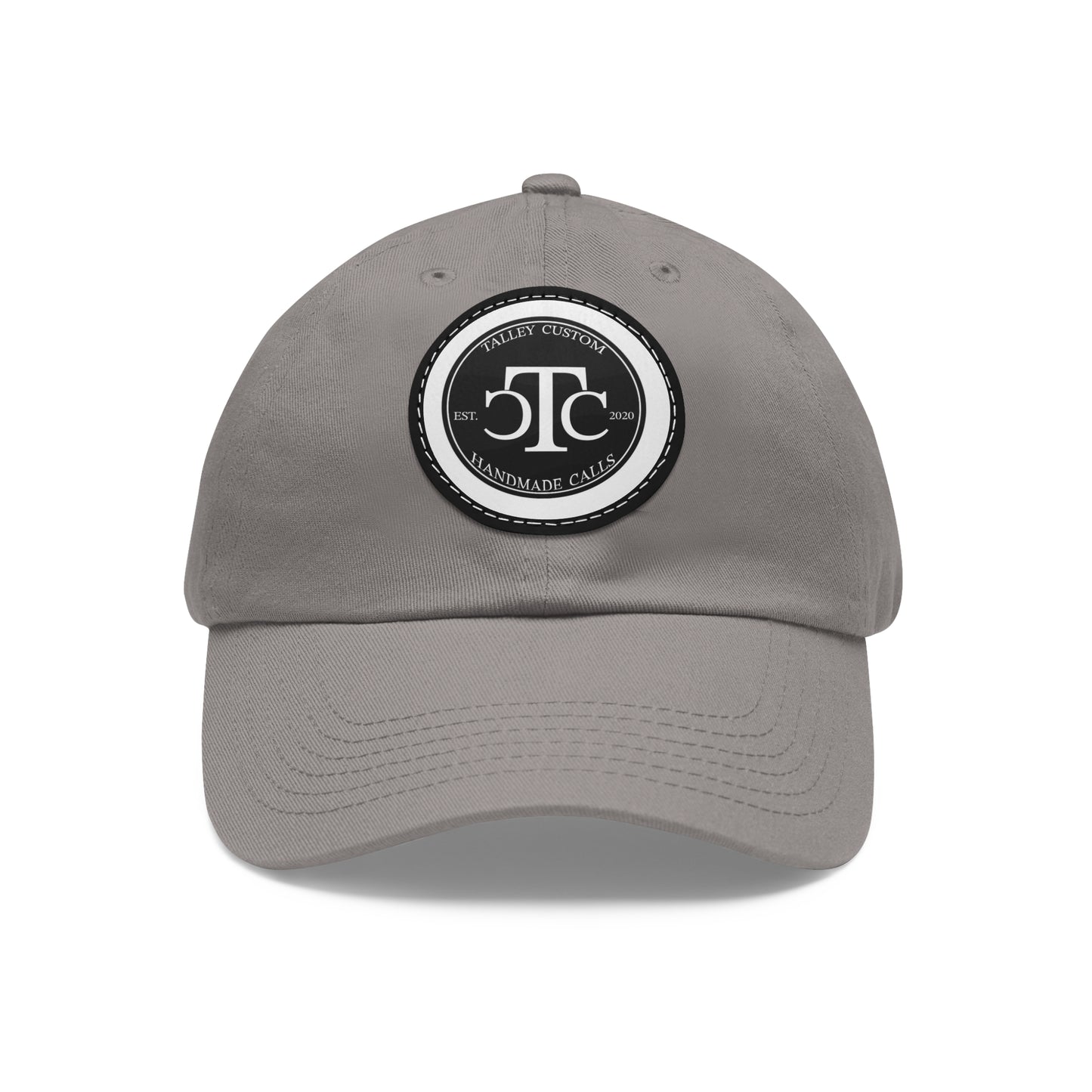 Dad Hat with Leather Patch (Round)
