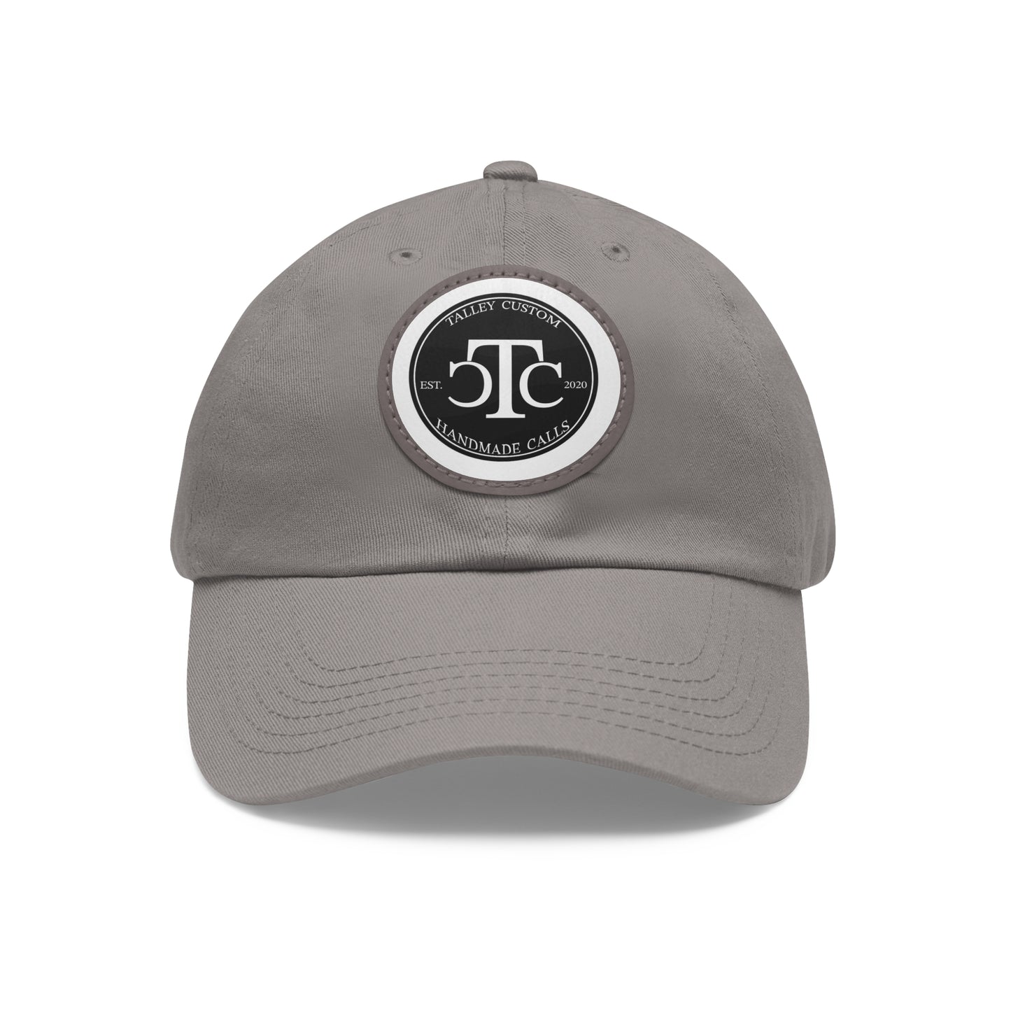 Dad Hat with Leather Patch (Round)